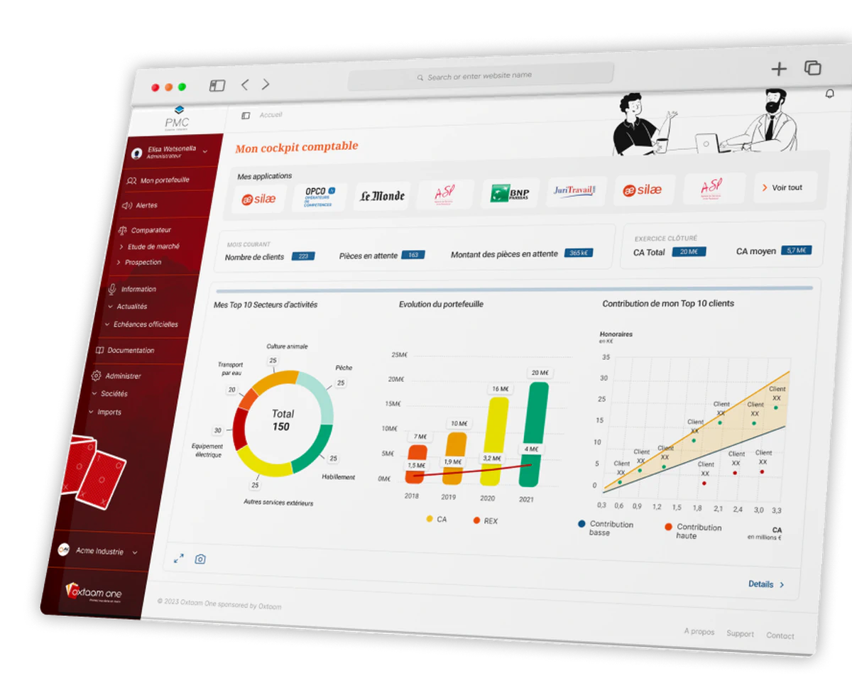 Oxtaam One : Plateforme Data pour les experts comptables et leurs clients